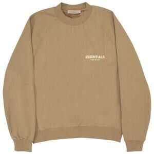 FEAR OF GOD Essentials Crew Neck Sweatshirt Oak Sz XL